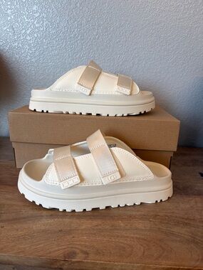 UGG Cream Dual-Strap Slide Sandals